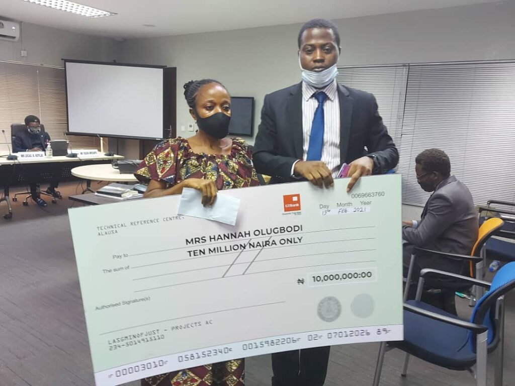 Mrs. Olugbodi and her lawyer, Akeem Fadun lagos