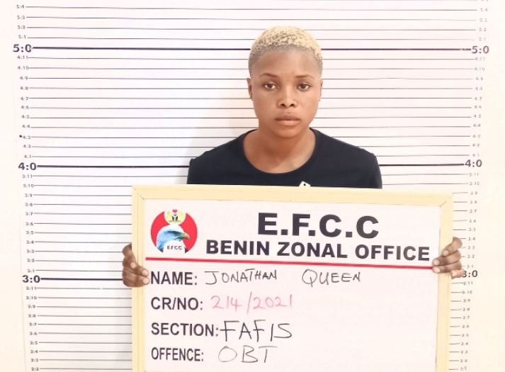 Queen Jonathan arrested by EFCC for internet fraud