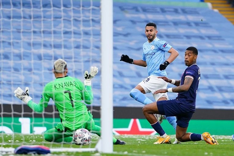 Mahrez fires Man City to first Champions League final Riyad Mahrez scored twice as Man City beat PSG to reach Champions League final