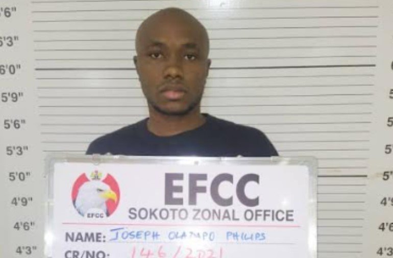Court sentences man to 10 years in prison for $18,700 internet fraud Joseph Oladapo Philips was convicted for internet fraud
