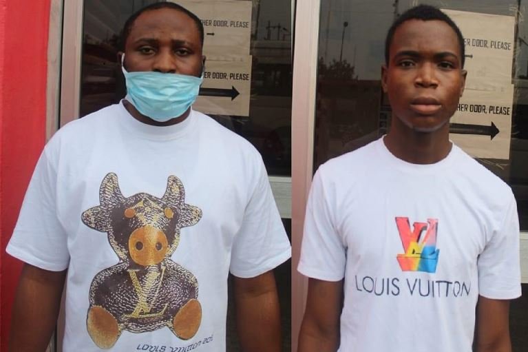 Ovuakporie Lucky Ejiro and Oshorun Joseph arraigned by the EFCC for internet fraud