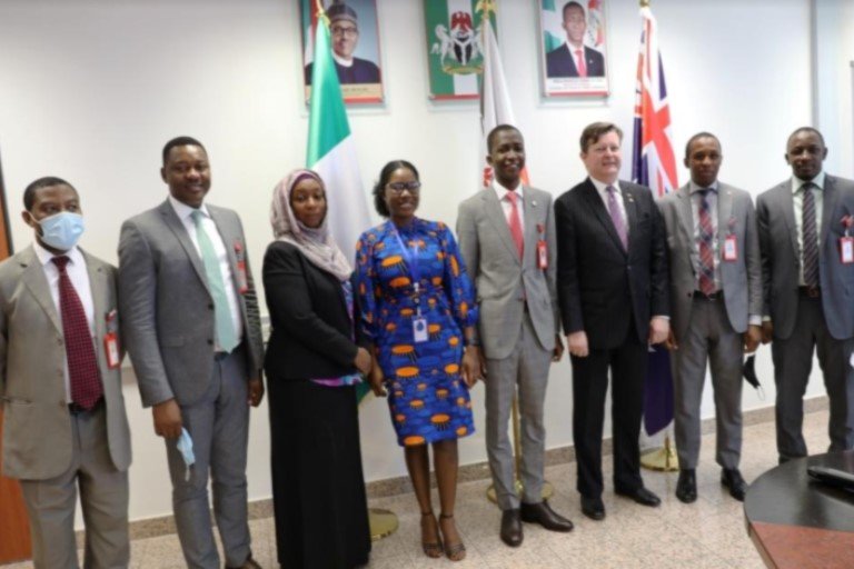 EFCC Chairman Abdulrasheed Bawa and Australian High Commissioner to Nigeria, Mr. John Donnelly,