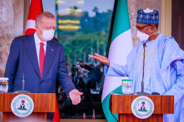 President Muhammadu Buhari and Turkish President Recep Tayyip Erdogan