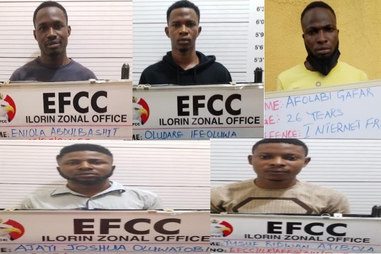 EFCC secures conviction of four fraudsters Suspects arraigned by EFCC in Ilorin