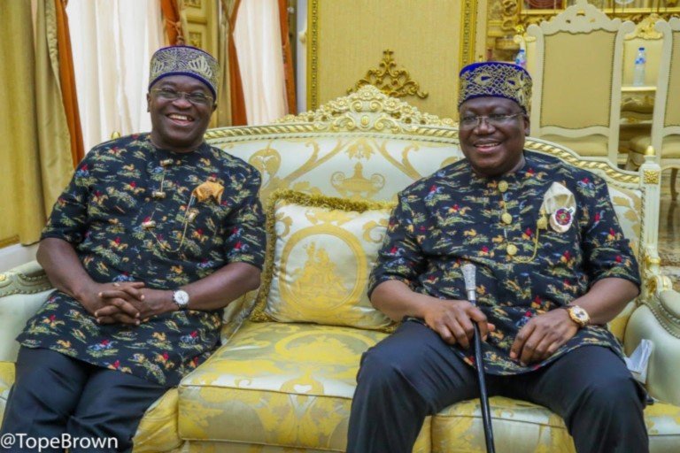 Senate President Ahmad Lawan and Governor of Abia State, Dr Okezie Victor Ikpeazu