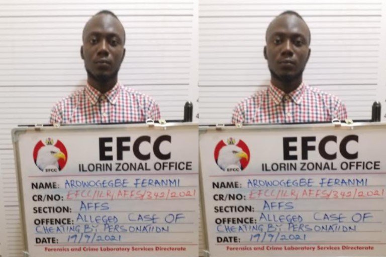 Arowosegbe Feranmi was jailed 12 months over impersonation of a German national