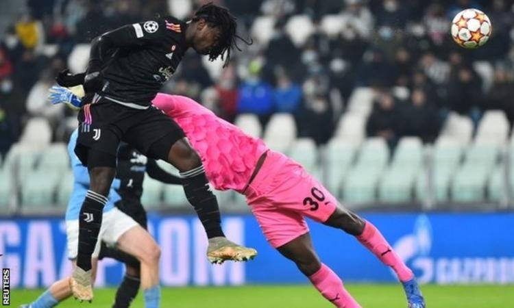 Moise Kean (21 years and 283 days) is the fourth-youngest player to score a Champions League goal for Juventus, after Alessandro Del Piero, Dejan Kulusevski and Paul Pogba