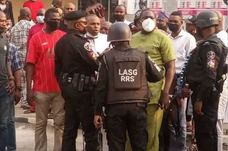 Kunle Poly and Sego were arrested by Lagos State RRS after the Idumota mayhem