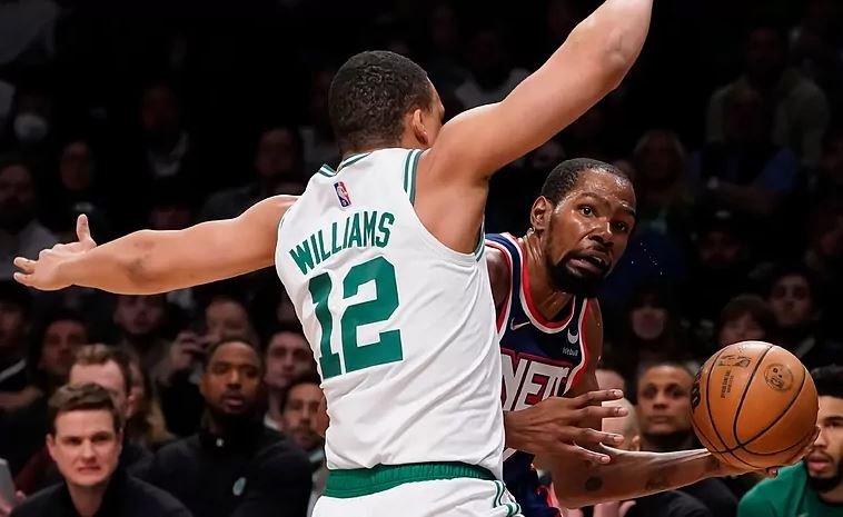 Kevin Durant and the Nets were dumped by the Boston Celtics in the NBA Playoff