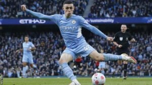 Phil Foden steered home City goal