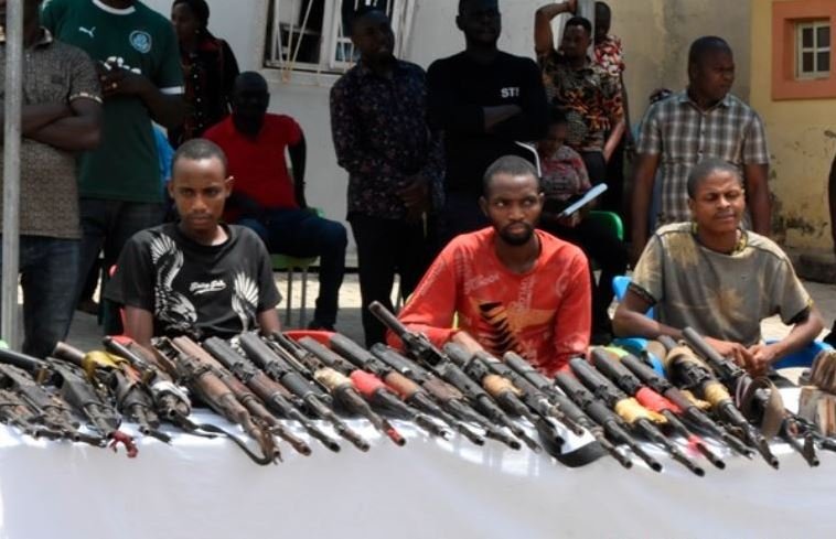Police arrest 29 deadly kidnappers Police uncover arms factory in Lagos, arrest 32 suspects