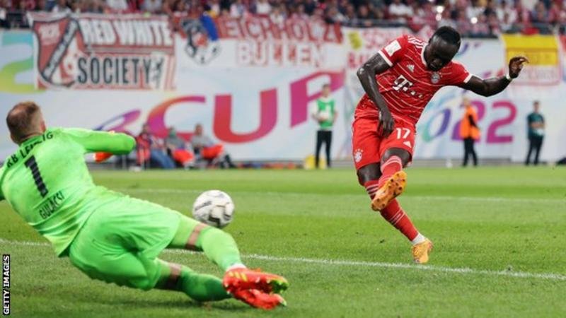 Sadio Mane scored his first goal for Bayern Munich after leaving Liverpool this summer