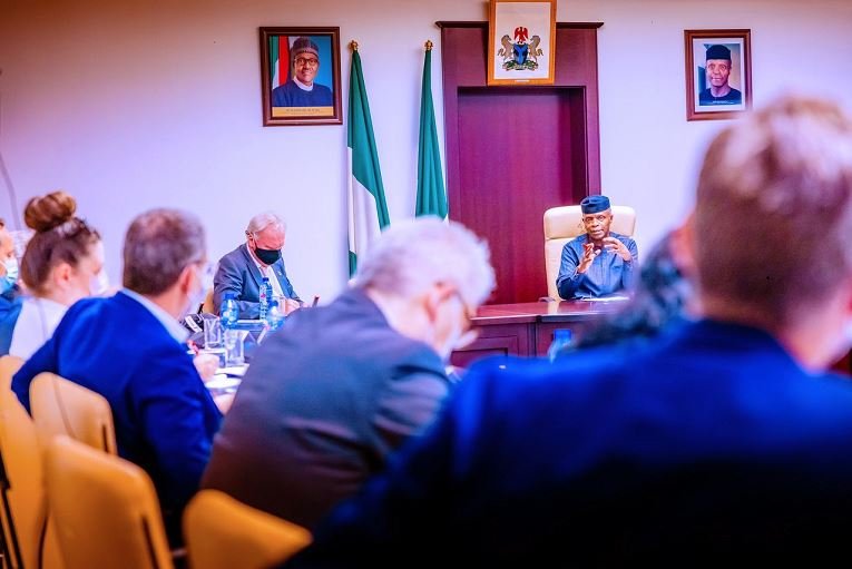 Vice President Yemi Osinbajo held a meeting with envoys of G-7 nations, Egypt, UN, World Bank, IMF country reps on net-zero emissions plan