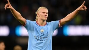 Haaland scores Man City first hat-trick of the season