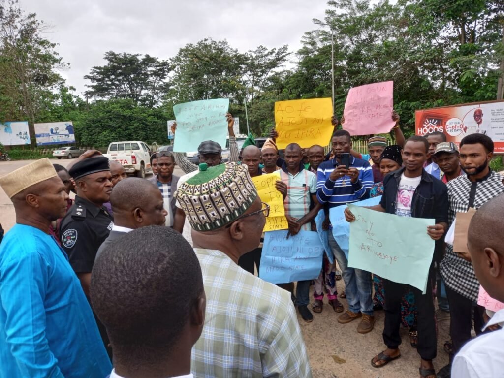 Youths stage protest