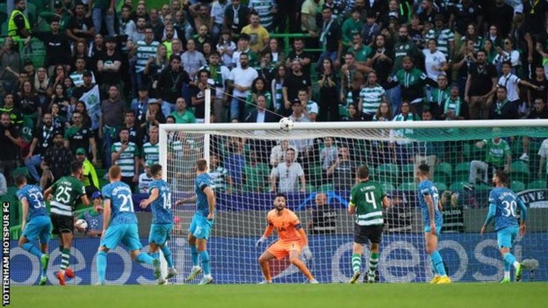 Sporting Lisbon scored twice from their six shots on target