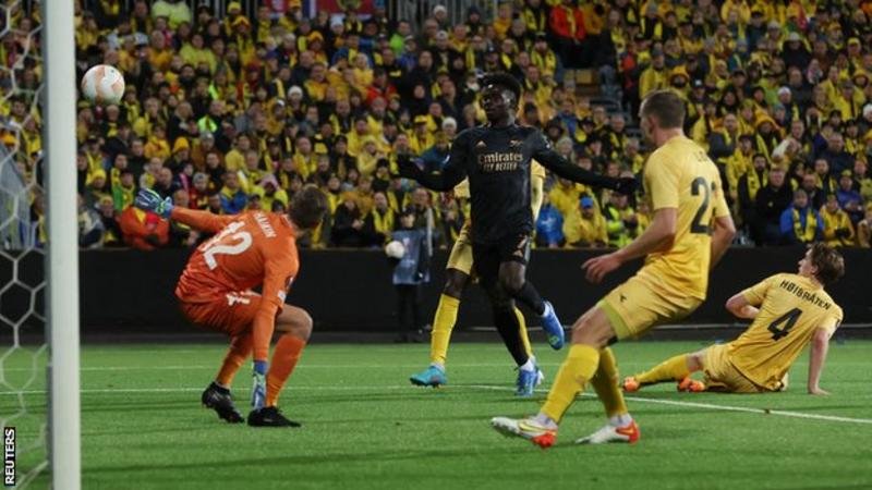 Saka scores as Arsenal beat Bodo Glimt Bukayo Saka has now scored three goals in his past two games, after a brace against Liverpool on Sunday