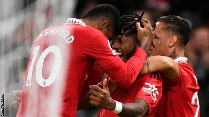 Fred scored the opening goal just after the break for Manchester United