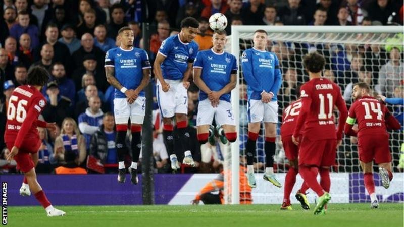 Alexander-Arnold scores as Liverpool beat Rangers Alexander-Arnold (left) had scored only one Champions League goal before the game against Rangers - it came during a 7-0 thrashing of Maribor in October 2017