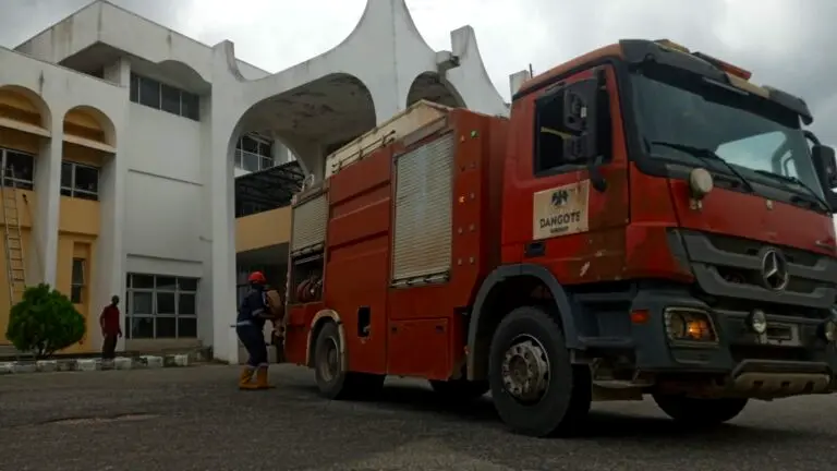 Kogi assembly complex firefighter truck