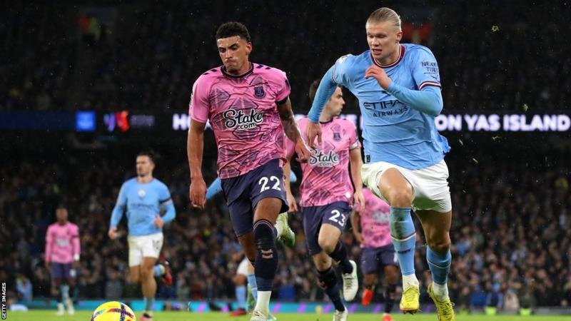 Haaland's goal was his 21st of the Premier League campaign and 27th in all competitions this season against Everton