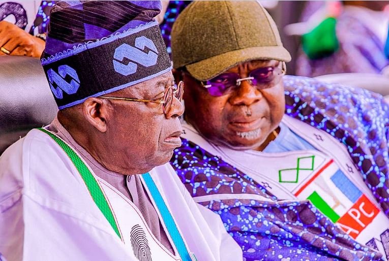 Atiku is Mr. Privatize, Obi is Mr. Stingy, says Tinubu APC presidential candidate, Bola Tinubu and APC national secretary, Iyiola Omisore in Akure, Ondo State on Saturday