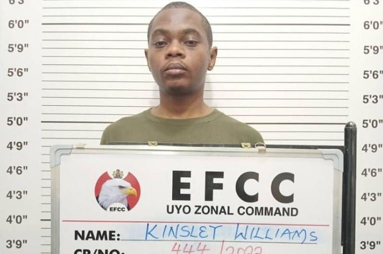 Kingsley Williams was arrested for internet fraud and jailed by the court