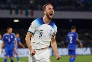 Harry Kane scores from the spot to break Wayne Rooney's record for England