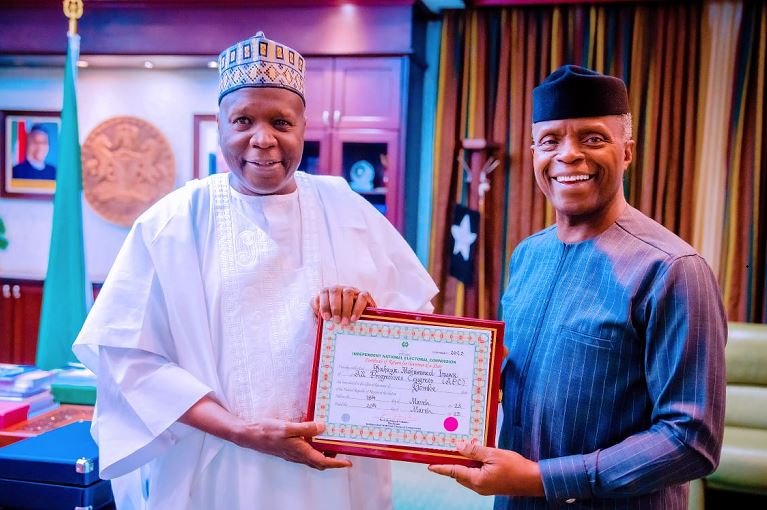APC governors visit Osinbajo, present Certificate of Returns