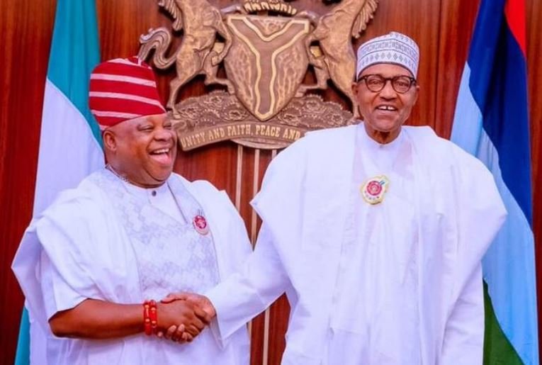 Buhari urges support for Adeleke in Osun Governor Ademola Adeleke and President Muhammadu Buhari