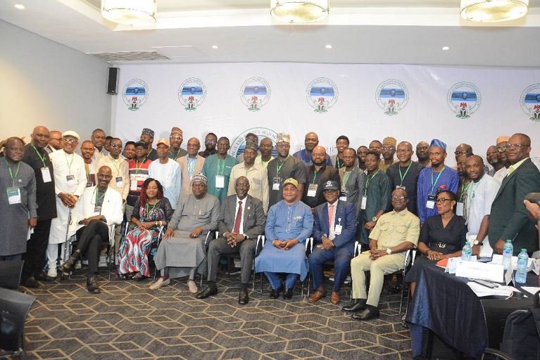 Media practitioners and NEMA officials at the one-day training