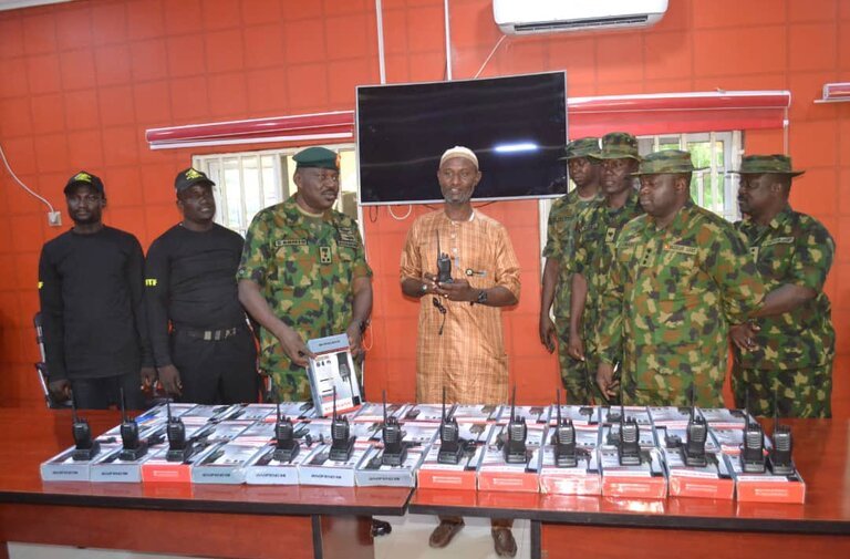 Brigadier General donates 100 walkie-talkies to CJTF in Zamfara Brigadier General Sani Ahmed donates 100 sets of BAOFENG communication radios (Walkie-Talkies) to the Civilian Joint Task Force (CJTF) in Zamfara State.