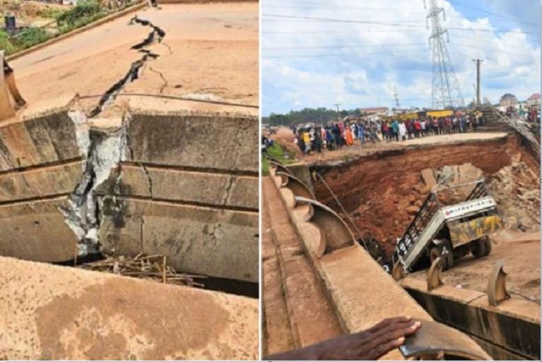 Bridge collapses on Enugu-Port Harcourt highway