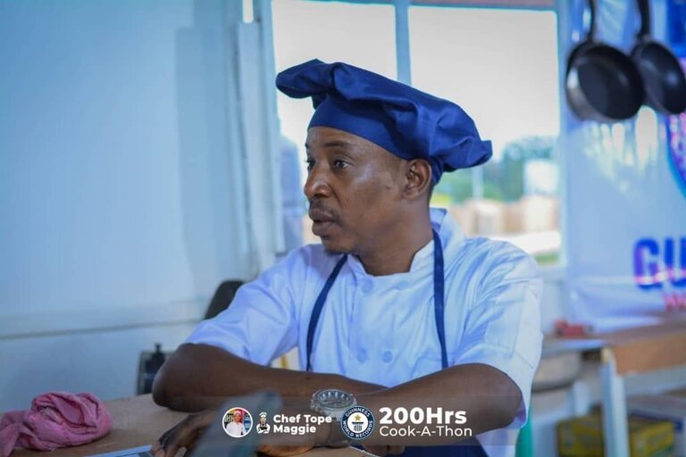 Chef Tope Maggie set to cook for an astonishing 200 hours