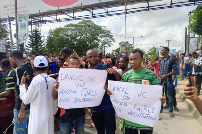 UNICAL students protest 100% increase in tuition fees