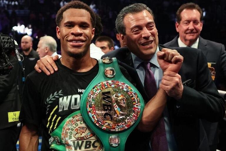 The fight was Devin Haney's first at light-welterweight