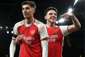 Kai Havertz scored twice for Arsenal against his former club Chelsea