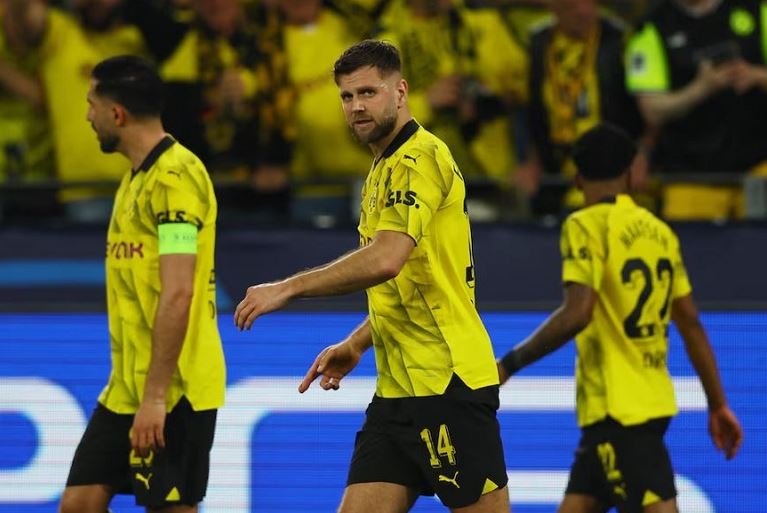 Borussia Dortmund's Niclas Fuellkurg scored the only goal of the match against PSG