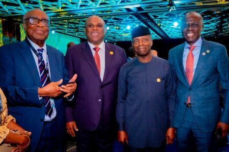 Osinbajo meets Sanwo-Olu, Obasanjo, other prominent figures at Afreximbank AGM in the Bahamas