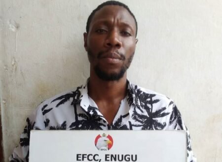 Nweke Izuchukwu Jude was fined N1.1m for parading himself as an EFCC official