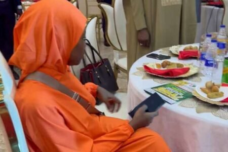 Aisha Yesufu publicly rejects new national anthem, sits during recital