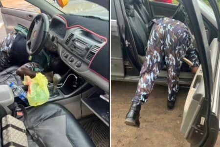 Nigerian man catches police officer planting hard drugs in his car