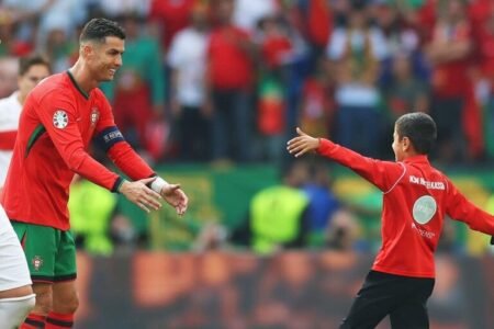 Ronaldo shows young pitch invader love as Portugal thrash Turkey Ronaldo shows young pitch invader love as Portugal thrash Turkey