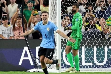 Manuel Ugarte beat Liverpool goalkeeper Alisson to seal victory for Uruguay