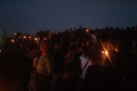 Plateau School Collapse: Residents hold candle light procession in honour of late students