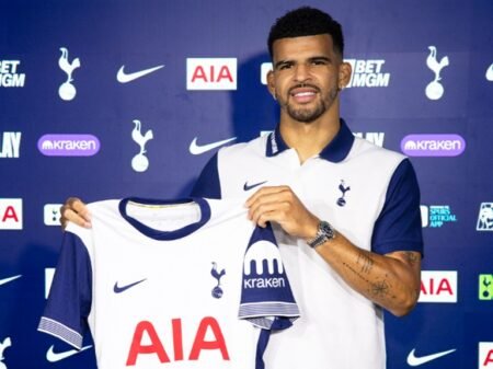 Tottenham sign England striker Dominic Solanke for £65m Dominic Solanke joined Tottenham from Bournemouth for a transfer record fee for the Cherries