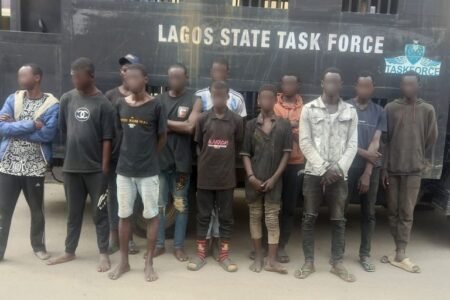 Lagos taskforce nabs 12 miscreants terrorising Lekki-Epe expressway Lagos taskforce nabs 12 miscreants terrorising Lekki-Epe expressway
