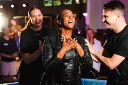 DJ Cuppy embraces Christ, gets baptised