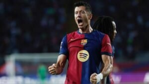 Lewandowski bags brace as Barcelona thrash Sevilla 5-1