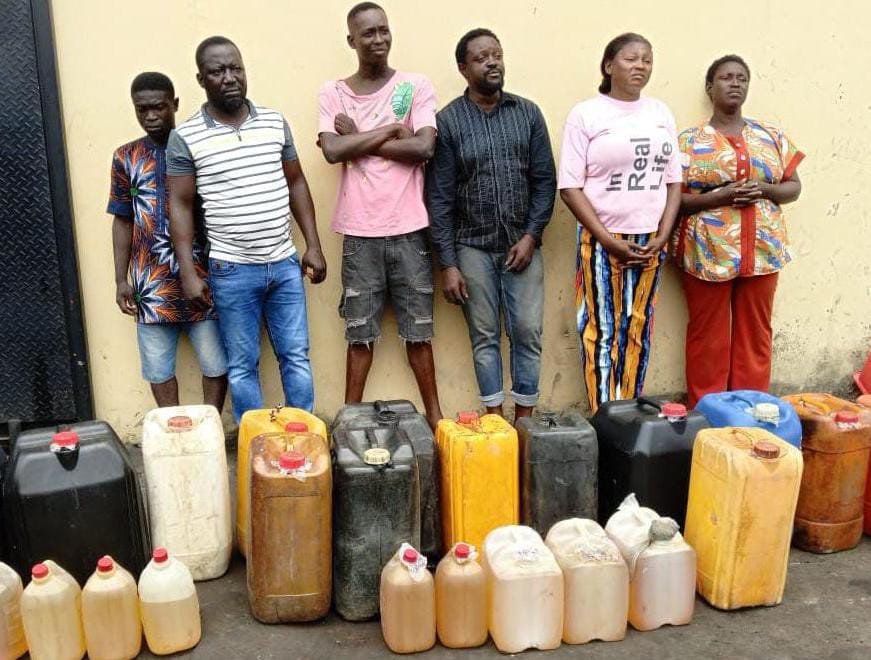 Lagos taskforce arrests six for illegal sale of petrol amidst fuel scarcity